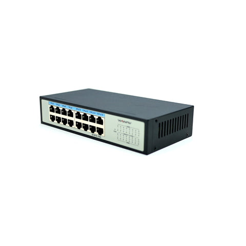 WIWAV S1616-16G 16-Port Gigabit Unmanaged Ethernet Switches (Metal, Plug&Play, Fanless)【25% OFF NOW】