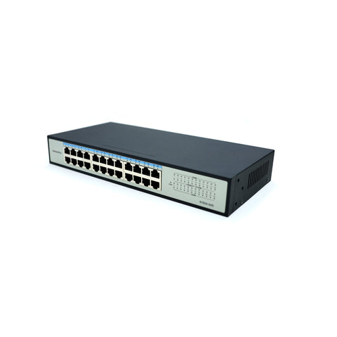 WIWAV S1624-24G 24ポート ギガビット アンマネージド イーサネットスイッチ(金属製・プラグ&プレイ対応・ファンレス設計)