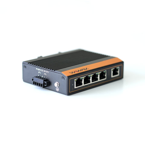 WP1105-5GE-I 10/100/1000Mbps 5-Port PoE Gigabit Industrial Ethernet Switches (UL Listed, IP40, -40 to 85℃)
