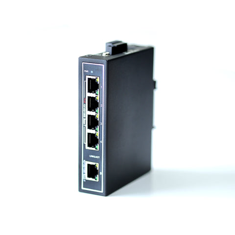 WDH-5GT-POE 10/100/1000Mbps 5-Port PoE Industrial Ethernet Switches (UL Listed,Fanless,-30~75℃)