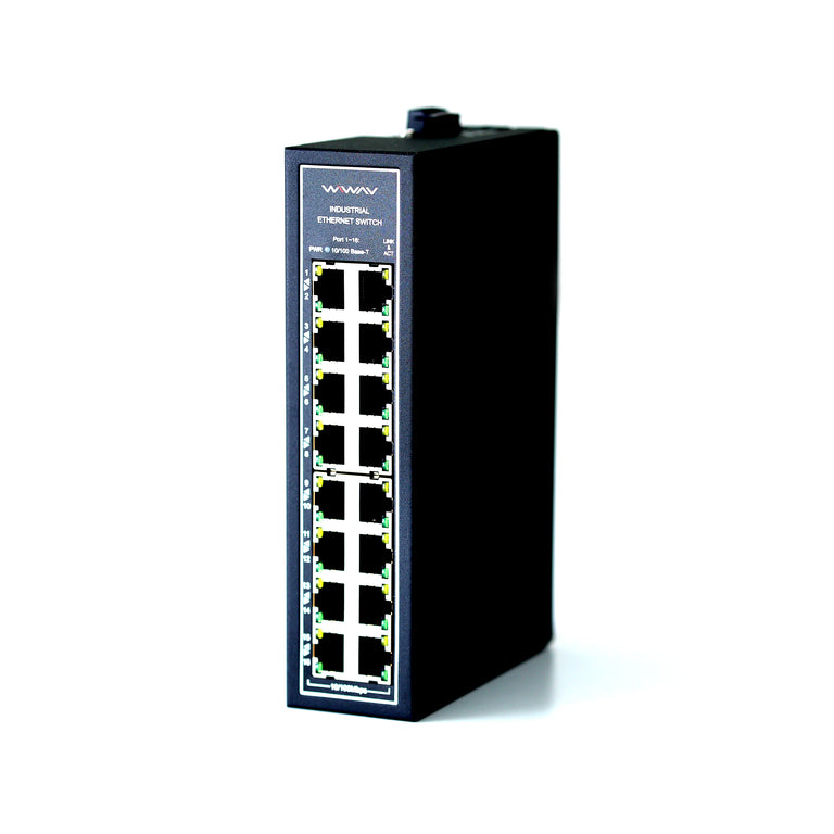 WDH-16ET-DC Commutateurs Ethernet industriels à 16 ports 10/100 Mbps (homologués UL, sans ventilateur, -30~75°C)