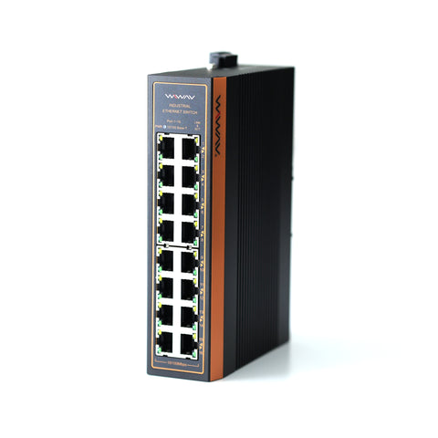 W1016-16FE-I 10/100Mbps 16-Port Industrial Ethernet Switches (UL Listed, IP40, -40 to 85°C)