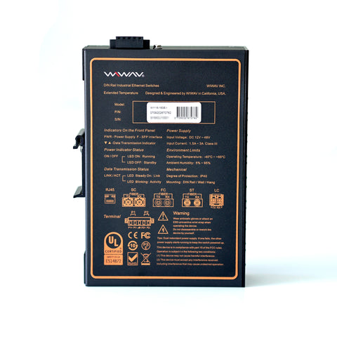 W1116-16GE-I 10/100/1000Mbps 16-Port Gigabit Industrial Ethernet Switches (UL Listed, IP40, -40 to 85°C)