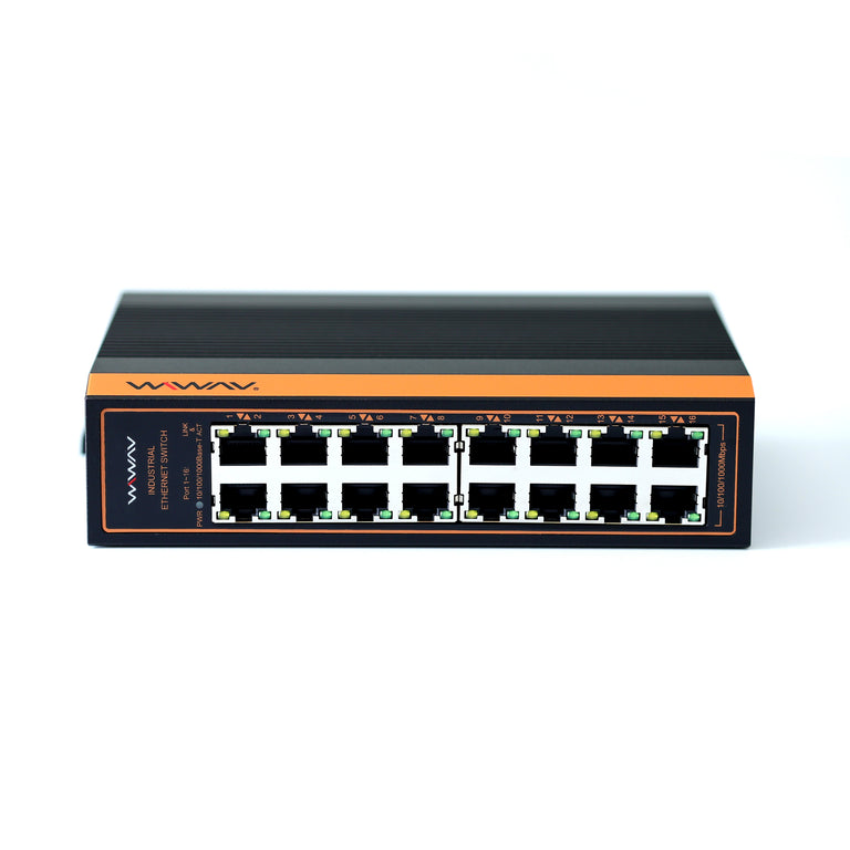 W1116-16GE-I 10/100/1000Mbps 16-Port Gigabit Industrial Ethernet Switches (UL-gelistet, IP40, -40~85°C)