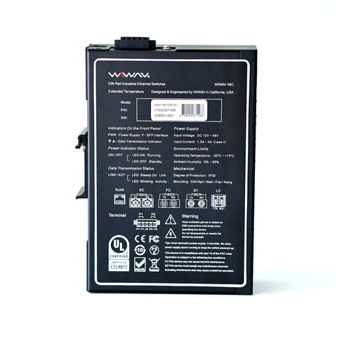 WDH-16GT2GF-DC Switch Ethernet industriali a 18 porte Gigabit 10/100/1000 Mbps  (Omologazione UL, senza ventola, -30~75℃)
