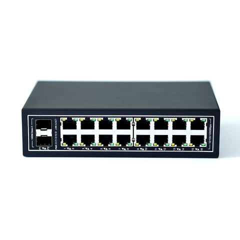 WDH-16GT2GF-DC Switch Ethernet industriali a 18 porte Gigabit 10/100/1000 Mbps  (Omologazione UL, senza ventola, -30~75℃)