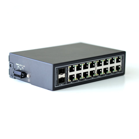 WDH-16GT2GF-DC Switch Ethernet industriali a 18 porte Gigabit 10/100/1000 Mbps  (Omologazione UL, senza ventola, -30~75℃)