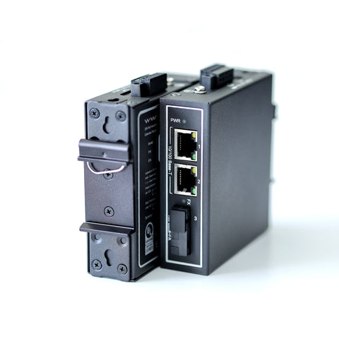 WDH-2ET1FX-DC 10/100Mbps 3-Port Industrie-Ethernet-Medienkonverter (UL-gelistet, 2er-Pack, lüfterlos, -30~75℃)