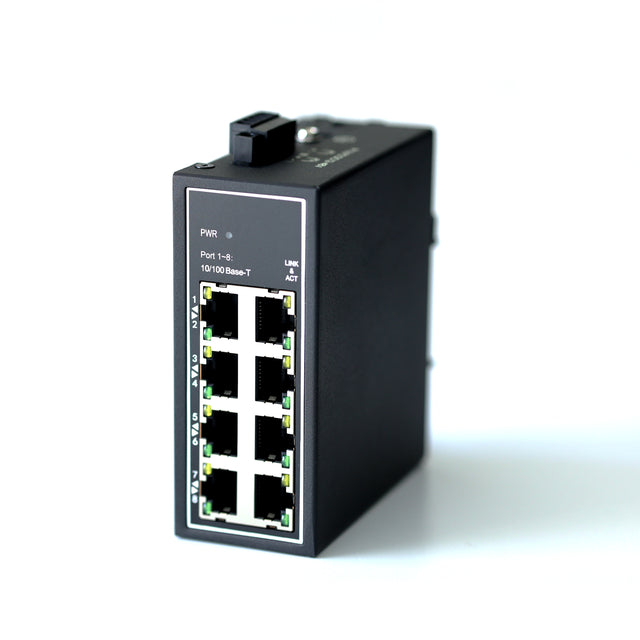 WDH-8ET-DC 10/100Mbps 8-Port Industrial Ethernet Switches (UL Listed, Fanless, -30~75°C)