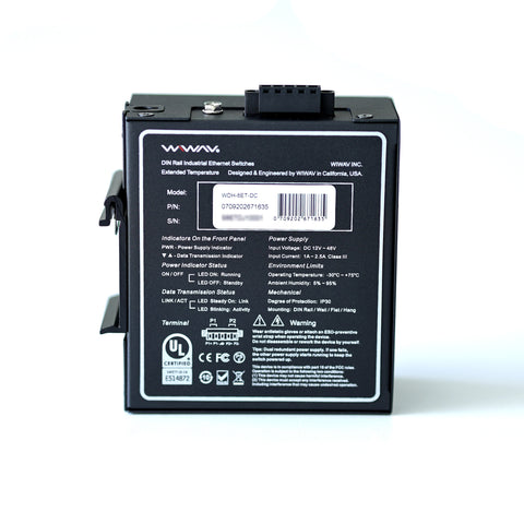 WDH-8ET-DC 10/100Mbps 8-Port Industrial Ethernet Switches (UL-gelistet, lüfterlos, -30~75°C)
