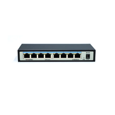 WIWAV S1608-8G-D Switch Ethernet Gigabit Non Gestito a 8 Porte (Struttura in Metallo, Plug&Play, Senza Ventola)【Più il 50% di sconto】