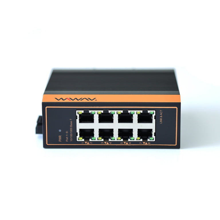 W1108-8GE-I Switch Ethernet Gigabit industriali a 8 porte da 10/100/1000 Mbps (omologazione UL, IP40, da -40~85°C)