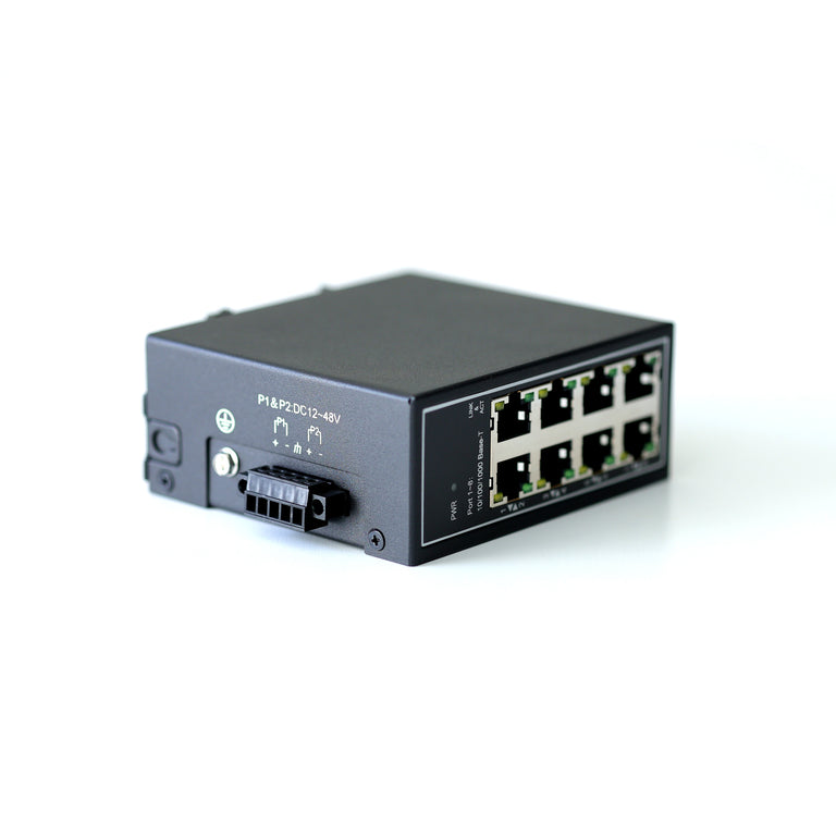 WDH-8GT-DC 10/100/1000Mbps 8-Port Gigabit Industrial Ethernet Switches (UL-gelistet, lüfterlos, -30~75°C)