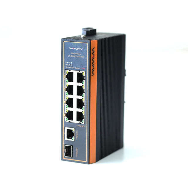 WP1110-9GE1GF-I 10/100/1000Mbps 10ポートギガビットPoE産業用イーサネットスイッチ  (UL認定、IP40、-40℃～85℃)