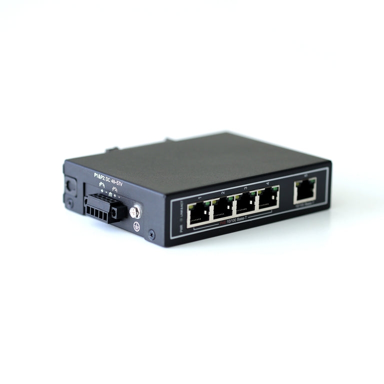 WDH-5ET-POE 10/100Mbps 5-Port PoE Industrial Ethernet Switches (UL-gelistet, lüfterlos, -30~75℃)